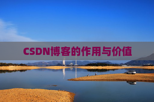 CSDN博客的作用与价值